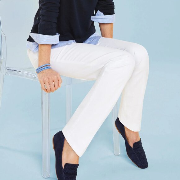 Talbots Straight-leg Chinos Full Length Pants: White 6P - NWT - Picture 3 of 4